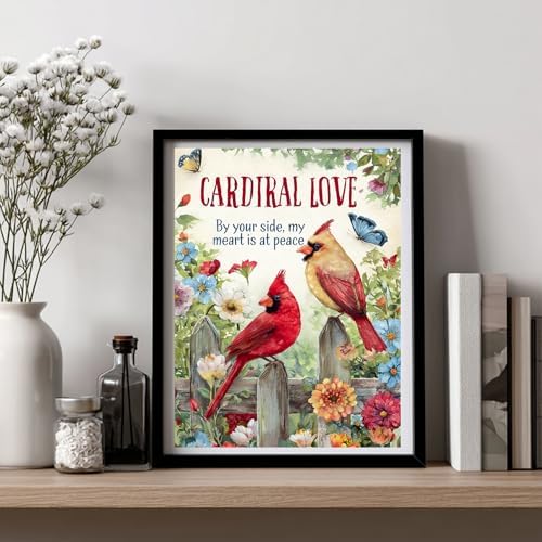 AUKELHJ Diamond Art Kits for Adults, Cardinal Diamond Painting, 12x16 Inch