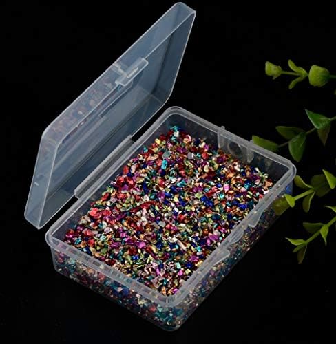 Crushed Glass Irregular Metallic mini Chips Sprinkles Chunky Glitter Multicolor 100g 0.5-2.5mm for Nail Arts Craft DIY Vase Filler Epoxy Resin Mold Jewelry Making Decoration (Multicolor, 0.5-2.5mm)