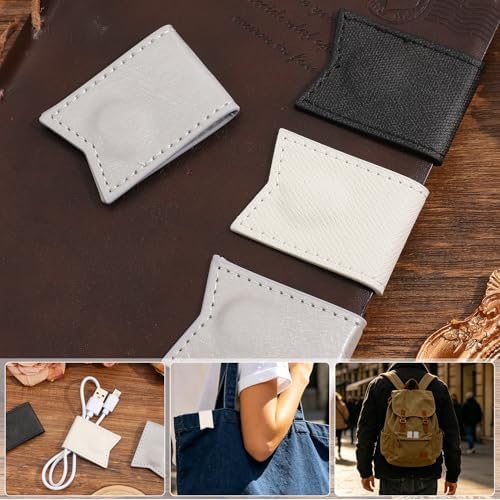 3PCS Magnetic Leather Bookmarks，Book Marks for Books, Strong Magnet Reading Accessories for Men & Women，Long-Lasting and Durable Gift Suitable for Book Lovers & Students (Black, Silver, White)
