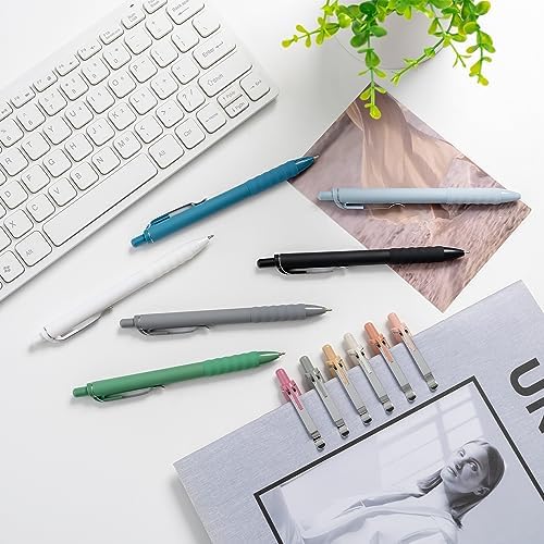 Aisibeiger Ballpoint Pens Black Ink Medium Point 1.0mm, Silver 12-count