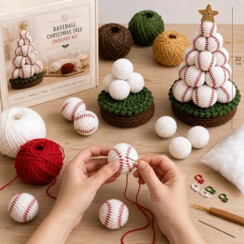 Crochet Kit Sports Ball Christmas Tree (Volleyball)