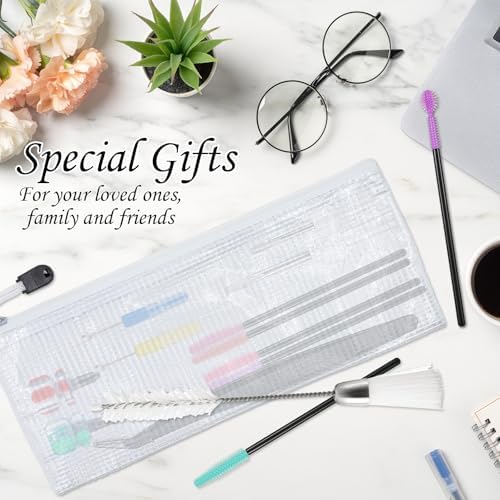 15pcs Sewing Machine Cleaning Kit, Sewing Machine Cleaning Tools Including Tweezers, Rippers, Screwdriver, Double Headed Brush, Needle Board Screwdriver, Silicone Brush and Storage Bag