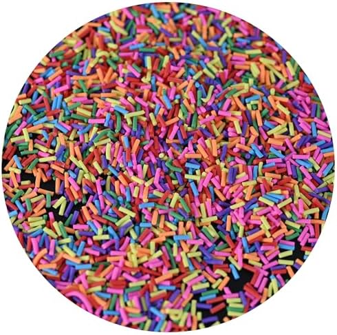 LIKETURE Fake Sprinkles 110g Non-edible Polymer Clay Sprinkles Faux Sprinkle Plastic Sprinkles for Craft Sprinkles Decoration for Resin Filler Slime Add ins Slime Mixed in Shaker Card (Mixed Color)