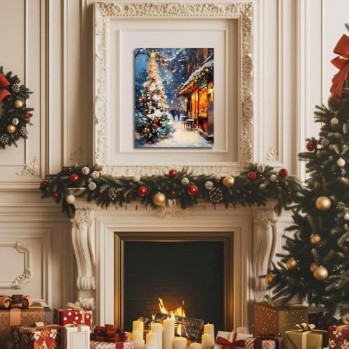 ICYANART Christmas Paint by Numbers Kit for Adults Beginner 16x20Inch
