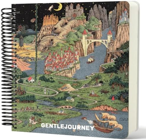 Hardcover Sketchbook,7.2"x8.3"Spiral Bound Drawing Pad,Mirroring World
