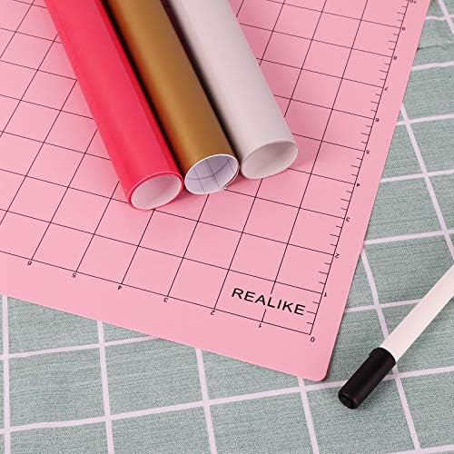 REALIKE 12x12 FabricGrip Cutting Mat Compatible with Cricut Maker 3/Maker 4/Maker/Explore 3/4/Air 2/Air/One(3 Mats), Fabric Adhesive Sticky Cut Mats for Crafts, Quilting, Sewing and All Arts