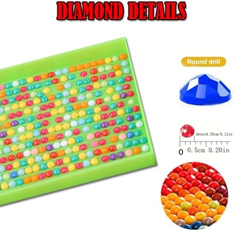 KUFWKEY Beach Diamond Art Kits for Adults, 5D Love Diamond Painting Kits for Beginners, DIY Full Round Drill Paint by Diamonds,Sunset Diamond Mosiac Kits,Diamond Dots,Home Wall Decor 12 x 16 Inch