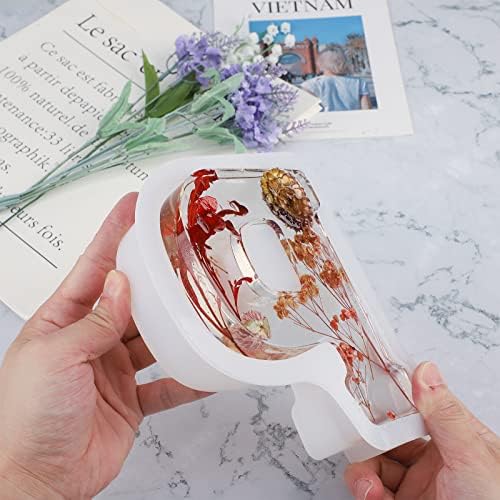 Gartful 7 Inch Large Letter Molds for Resin, 3D P Capital Alphabet Epoxy Resin Mold, A to Z Thick Resin Letter Molds for Making Letters, Word Sign Art, DIY Crafts, Making Cake, Party Home Decor