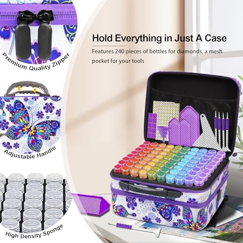 ZORETCO Diamond Art Storage - 240 Containers Diamond Art Kits for Adults