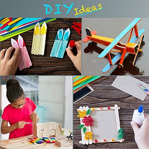Apremont 100 Piece 6 Inch Large Jumbo Wooden Craft Sticks, Premium Natural Organic Wood for Waxing, Craft Project, Tongue Depressor, Popsicle, Ice Cream Stick,Woodcraft, Paint Stirrer and Art