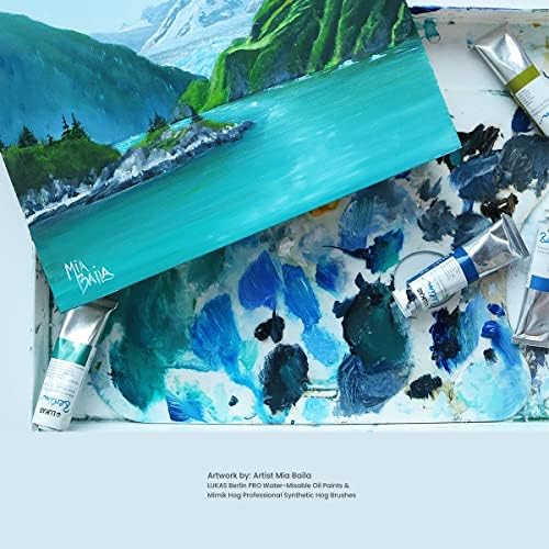 Lukas Berlin Pro Artists Water Mixable Oil Paint 37 ml Tube Cadmium Red Deep Hue, Water Soluble, Lightfast Pigments, Quick Drying, Easy Clean-Up, Eco-Friendly, Professional Quality, 40 Color Range
