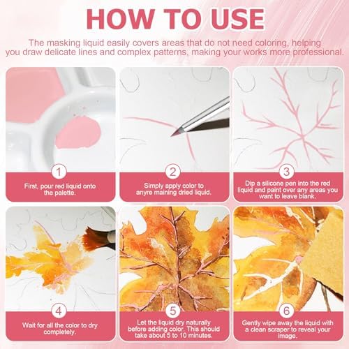 WANJAO 30MLMasking Fluid for Watercolor Painting Fast Drying Easy Peel Use