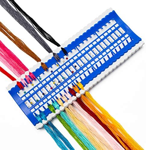 Luxiv 50 Position Embroidery Floss Organizer, Thread Shelf with 15P Card