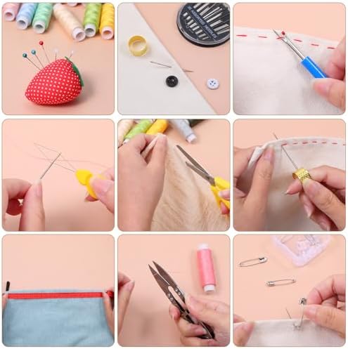 MySHUCE 196 Pcs Basic Sewing Kit Sewing Accessories and Supplies