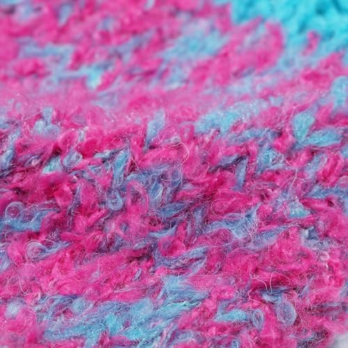 Artisanal Yarn Collection Multifiber Fancy Yarn for Knitting Crocheting Crafts DIY, Set of 3 Rolls(121 Bubblegum Wave)