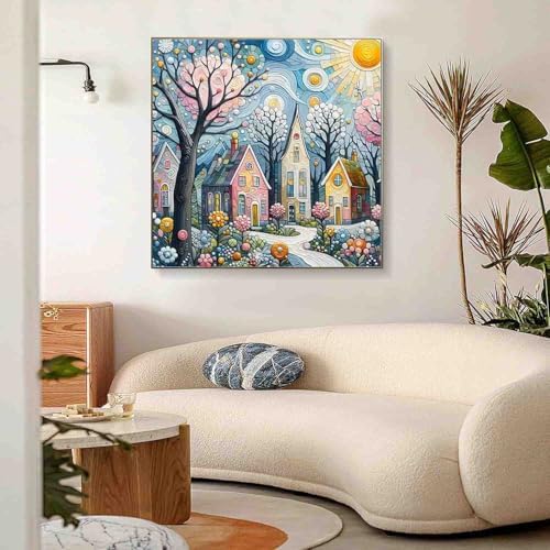 DYAIANGMU Scenery Paint by Numbers Kit for Adults Beginners 15.7X15.7 inch