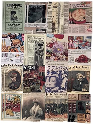 Esweny 200PCS Vintage Scrapbooking Supplies Kit for Journaling,Junk Journal Planners Aesthetic Cottagecore Room Decor Wall Art Collage Album (Retro Memory)