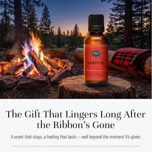 P&J Trading Fragrance Oil | Campfire Oil 30ml - Candle Scents for Candle Making, Freshie Scents, Soap Making Supplies, Diffuser Oil Scents