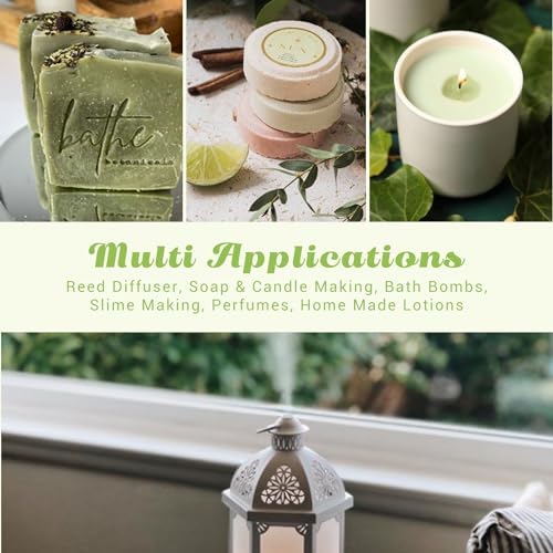Nature Essential Oils Set, ARVIDSSON Natural Fragrance Oils for Candle Making, Fresh Cut Grass, Ocean Breeze, Rain, Pine, Sandalwood, Oakmoss, Diffuser Scented Oils