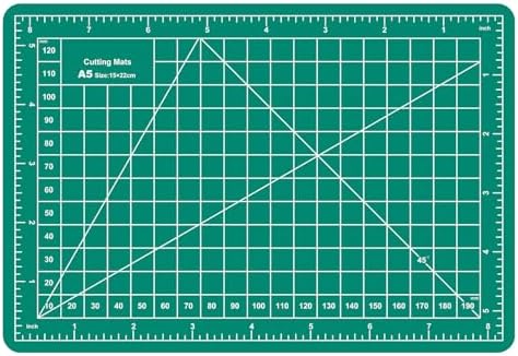 A5 Cutting Mat,8in x 6in Small Self Healing Sewing Mat Rotary Cutting Mat Double Sided Thickened Craft Cutting Board for Hobby Fabric Precision Sewing Modeling Quilting Projects,Green