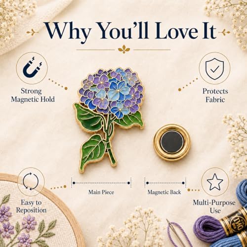 Magnetic Needle Minder for Cross Stitch, Needle Keeper for Embroidery