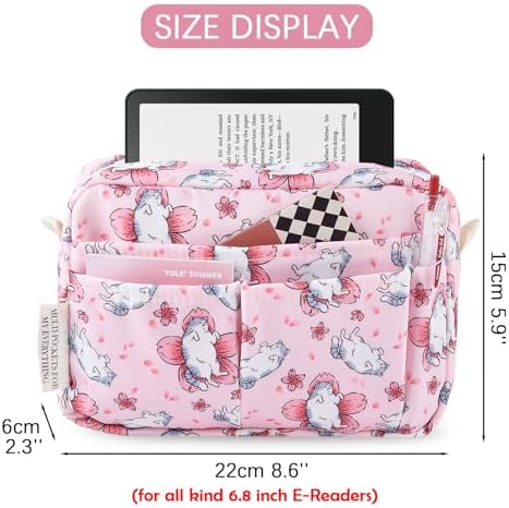 Multiple Pockets Portfolio Organizer with Zippered,Storage Pencil Pouch Bag