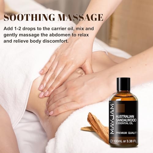MAYJAM Australian Sandalwood Essential Oil for Diffuser Skin, 3.38FL.OZ