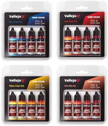 Vallejo - Ultramarine Color Set, Game Color, 4 Bottles x 0.6 fl.oz.