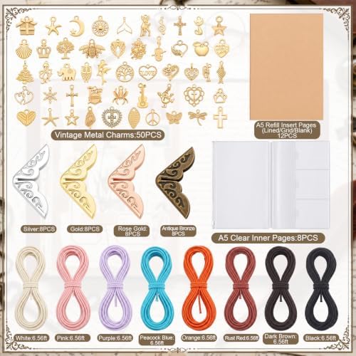 Cunno Notebook Accessory DIY Kit for Travelers Journal Leather Notepad