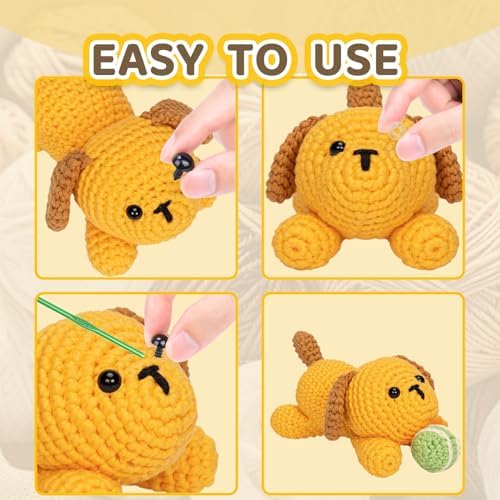 400Pcs Safety Eyes for Crochet Eyes Amigurumi， 14mm Safety Eyes for Stuffed Animals, 200pcs Washers whth 200pcs Plastic Craft Eyes for Crocheting Doll Eyes Making