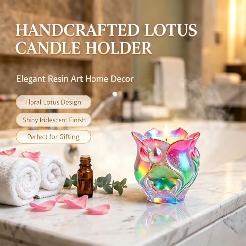 Lotus Candle Holders Epoxy Resin Mold for Casting Succulent Gifts