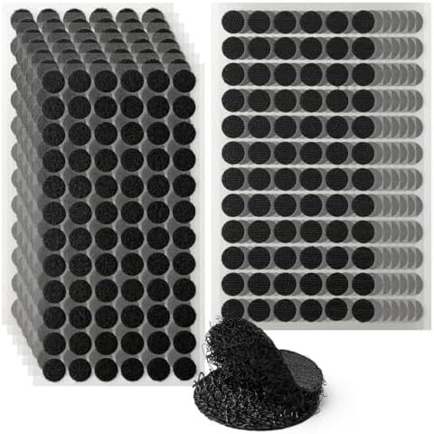 1008 Pcs (504 Pairs) 0.59inch Diameter Hook and Loop Fastener Self Adhesive Dots, Excellent Grip, Small Circle Dots Stickers Tapes,for Sewing, Crafting,DIY,Wall Adhesive Strips