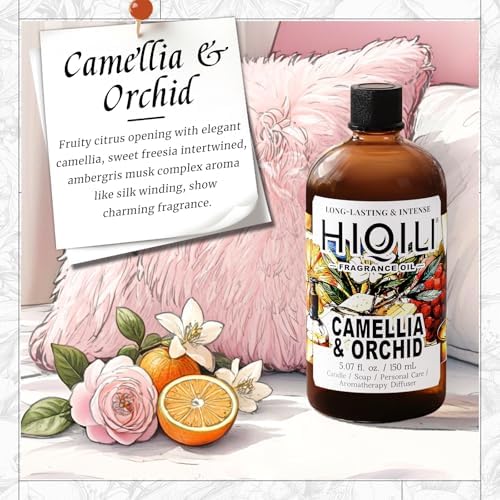 HIQILI Camellia & Orchid Fragrance Oil for Diffuser, DIY & Floral
