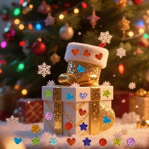 Holographic Star and Heart Stickers for Kids Reward,2016 PCS Rainbow Colors