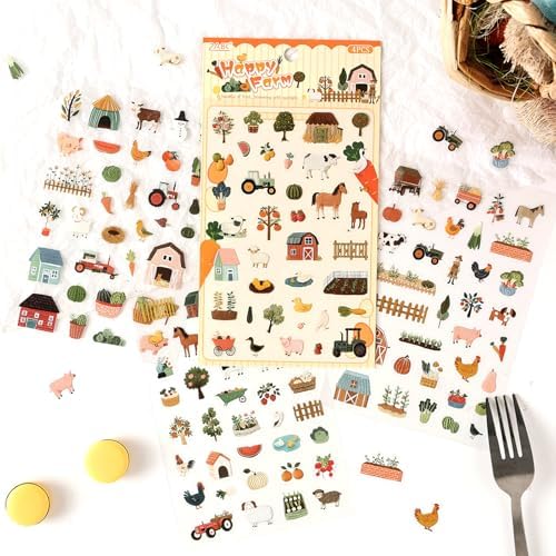 Life's Little Scenes Series Sticker Scrapbooking Supplies for Junk Journal, 24 Sheets PET Stickers - Vintage Journaling Stickers