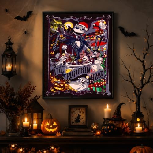 Christmas Paint by Numbers Kit for Adults Beginner with Framed 10x12 Inch