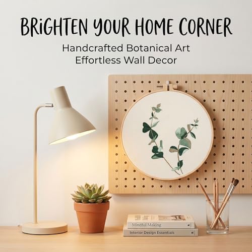 Harimau Adult Beginner Embroidery Starter Kit, Complete Set with 4 Patterns, 2 Hoops, Needles, Scissors, Instruction Guide & Stitching Video Tutorials