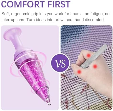 3 PCS Diamond Art Pens, Flower Pot-Shaped Drill Pen Tools and Accessories
