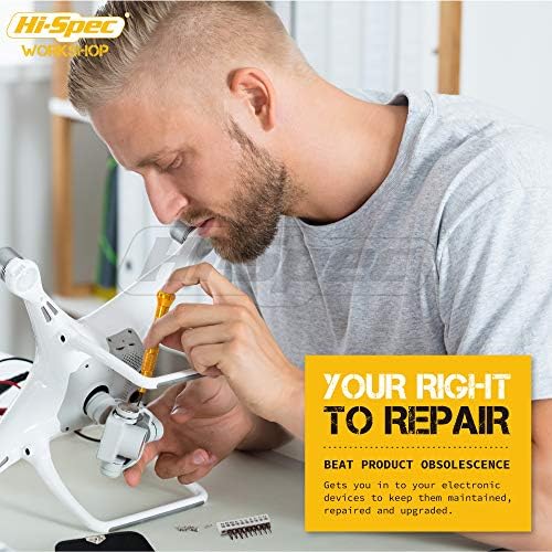 Hi-Spec 32pc Electronics Repair & Opening Tool Kit Set for Laptops, Phones, Devices, Computer & Gaming Accessories. Precision Small Screwdrivers with Pentalobe Bits for iPhones & MacBooks (Pack of 2)