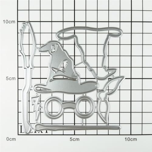 Witch Hat Broom Metal Cutting Dies for Card Making