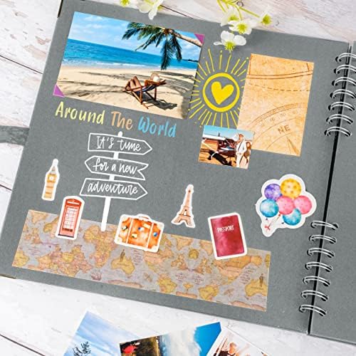 Bstorify Square Scrapbook Photo Albums 80 Pages (11 x 11 Inch) Grey | Hardcover with Thick 200 GSM Kraft Paper, Ideal for Your Scrapbooking Albums, Art & Craft Projects (Grey, 11 x 11 Inch)