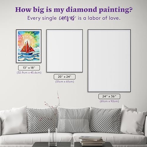 DIAMOND ART CLUB Sailing Away Diamond Art Kits for Adults