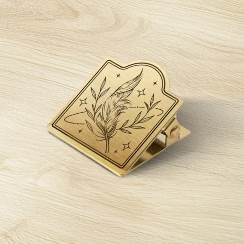 ANATTASOUL Feather & Leaf Travel Journal Clip for DIY Use