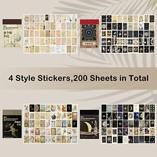 Daoeny 450 Pieces Washi Sticker Set, 9 Set Scrapbooking Diary Planner Album Diary Notebook, Scrapbooking Sticker Journaling Supplies for DIY Arts and Crafts Card Making Laptop Decoration