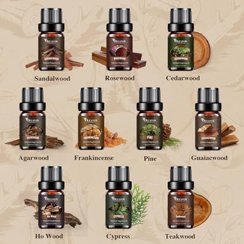 Woody Essential Oils Gift Set,Wood Fragrance Oil for Diffuser