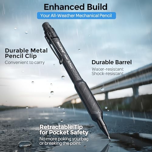 Nicpro 0.7 mm Mechanical Pencil Set with Case, 3PCS Mechanical Pencils 0.7