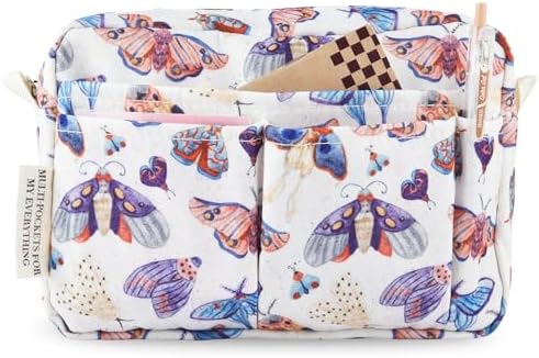 Multiple Pockets Portfolio Organizer with Zippered,Storage Pencil Pouch Bag