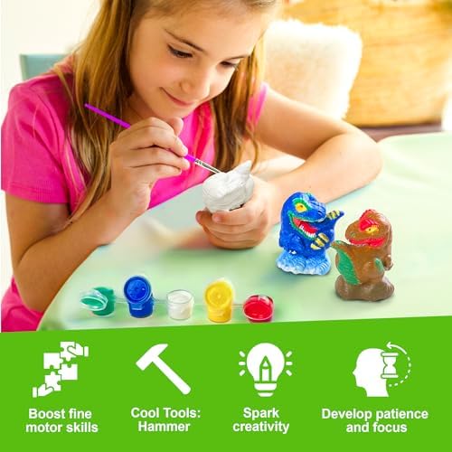 4M | STEAM Dinosaur World Exploration| Hands-On Science Kit with Dinosaur Figures & Fossil Experiments for Kids Ages 5+ - Educational Paleontology Toy Gift