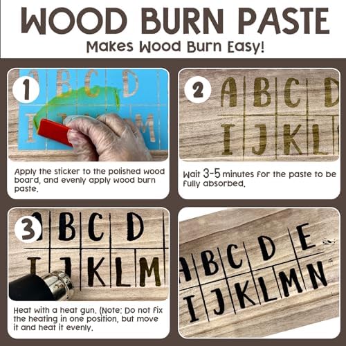 1DFAUL Wood Burn Paste Pen Kit, 4OZ Wooden Burning Gel & Wood Burn Marker