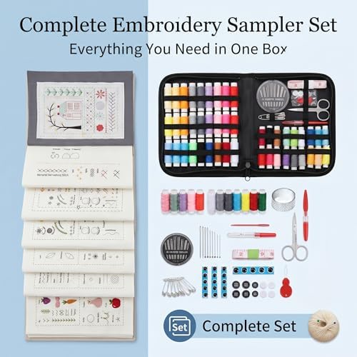 Embroidery Stitch Book Kit, Embroidery for Beginners, Stitching Kits
